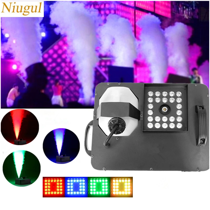 

1500W LED Vertical Fogger/Wireless Control Fog Machine With 24X9W RGB 3IN1 LED Lights/LED Stage Smoke Machine For DJ Disco Bar