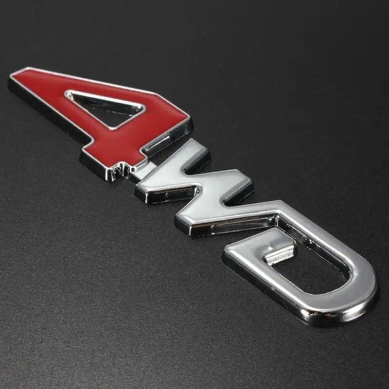 

Hot Silvery 4WD Letter 3D Chrome Metal Car Sticker Emblem Badge Decal Car Auto Decor Styling