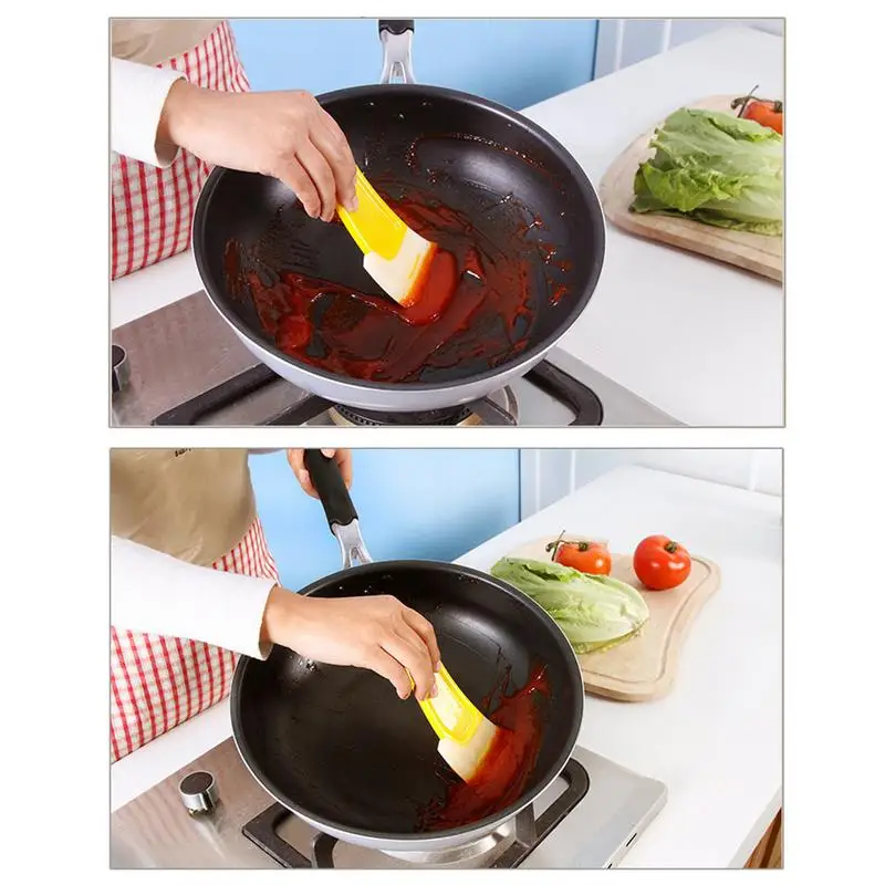 Schraper Plaat Zacht Rubber Schoonmaken Troffel Pot Schoonmaken Spatel Keuken Gereedschap Pot Pan Schotel Schraper Cleaner - AliExpress Home & Garden