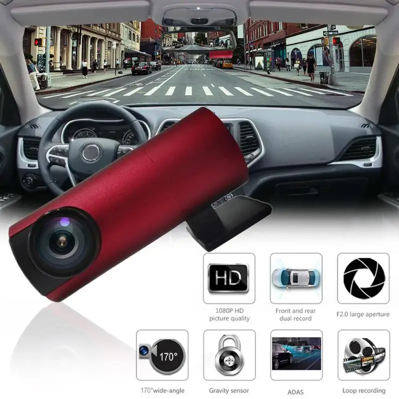 

720P 1080P 170 Degree No Screen USB Car DVR Dash Cam Auto APK ADAS Driving Video Recorder Rejestrator Cam Camcorder for Android