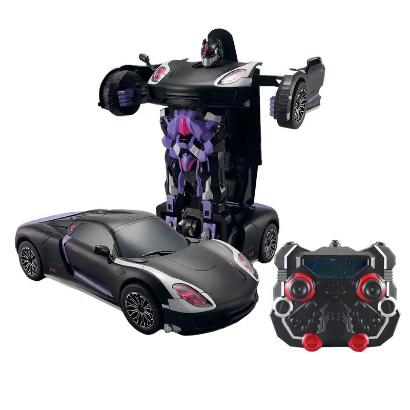 

Best Electric RC Car Sports Car Shock Resistant Transformation Robot Toy Remote Control Deformation Car RC Robots Children Toys