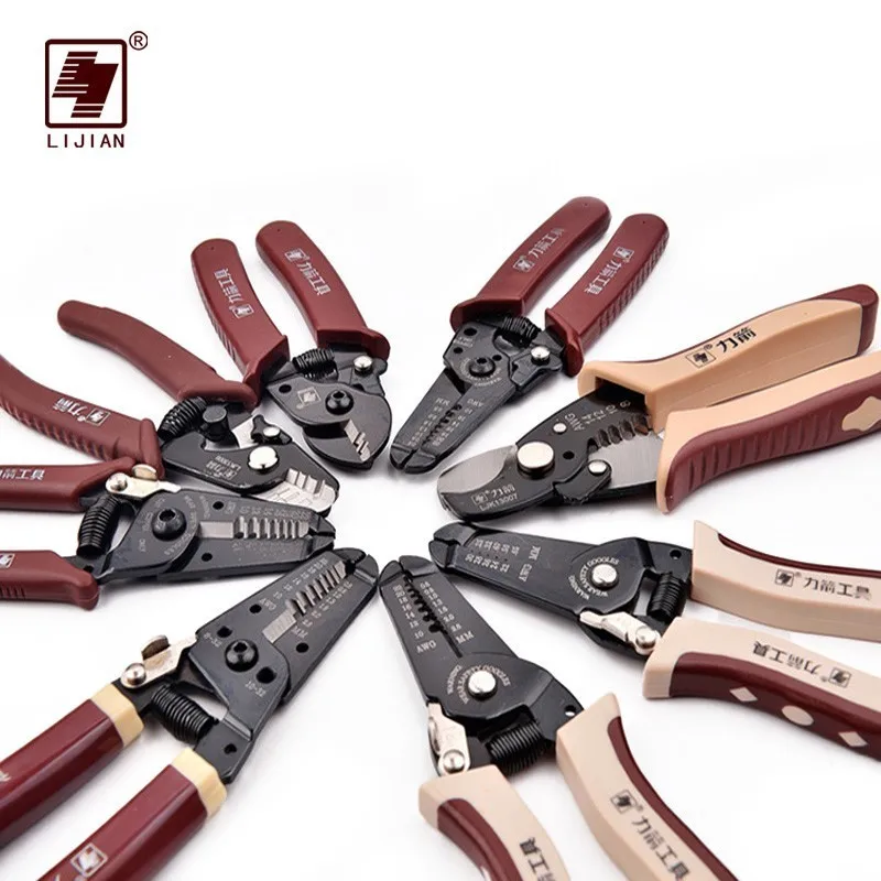 

LIJIAN Multifunctional Wire Stripper Pliers Cable Stripping Decrustation Repair Multi Tool Pliers Crimping Combination Terminal
