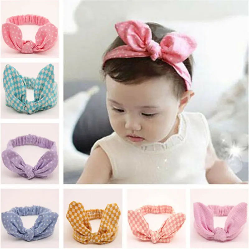 Cute Baby Girls Kids DIY Rabbit Ear Turban Knot Headband Hair Band Head wrap | Детская одежда и обувь