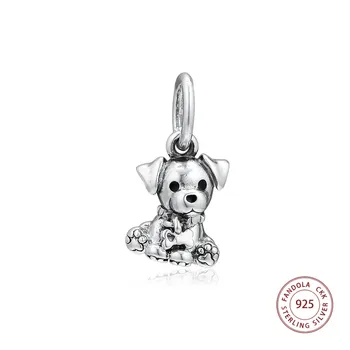 

Authentic 925 Sterling Silver Labrador Puppy Dangle Charm Beads Fits Pandora Bracelets Charms Silver 925 Jewelry Making perles