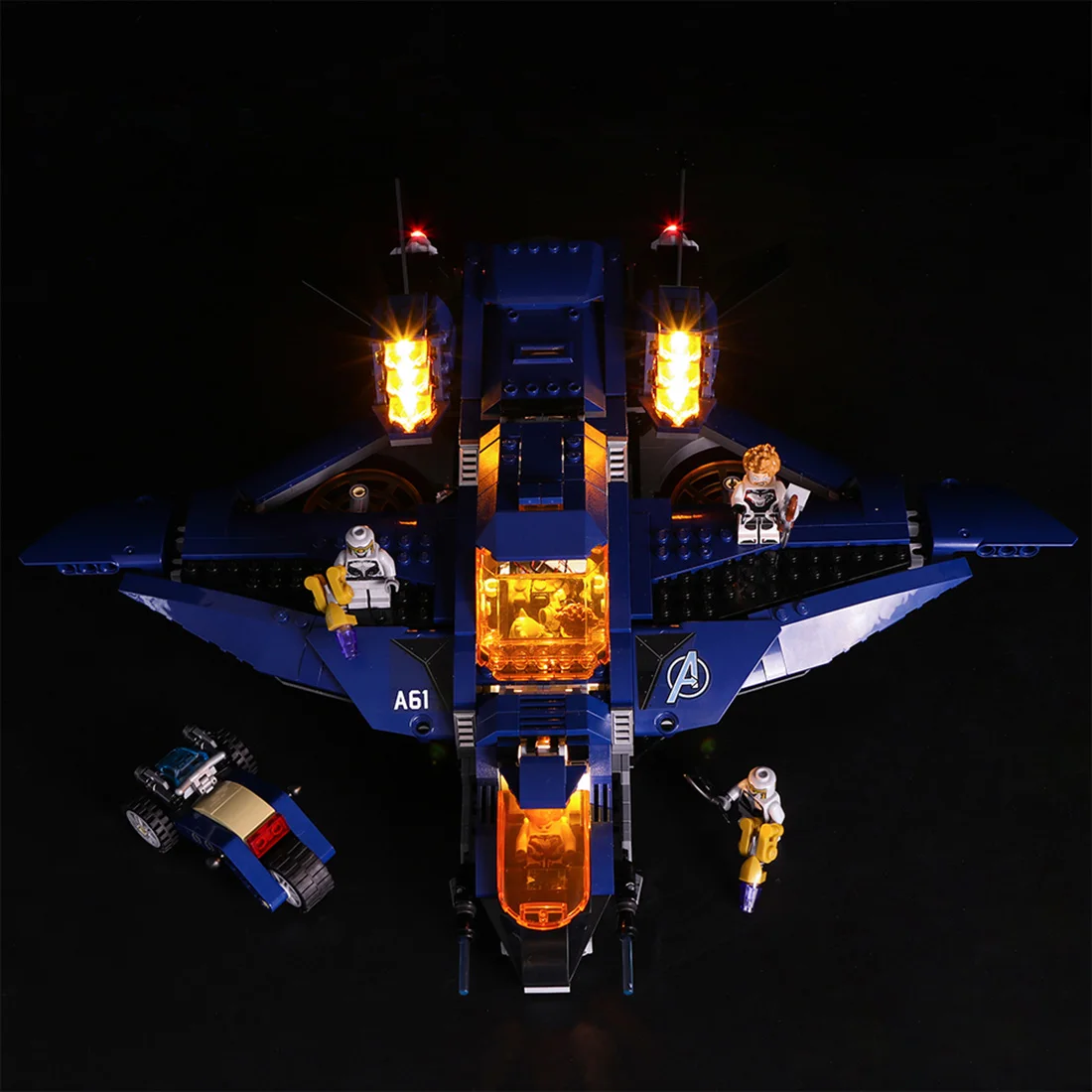 

New LED Light Building Block for LEGO QuinJet 76126 Basic Style Modified Brick Kit Creative Gift For Kids (LED Included Only)