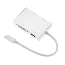 Высокое качество USB-C(Тип C) к HDMI DVI 4 к VGA Multilport адаптер конвертер с USB 3,0