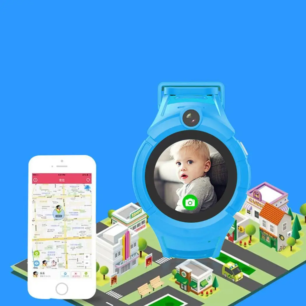 Детские Смарт часы с сенсорным экраном gps позиционирование Smartwatch 240x240 круглый