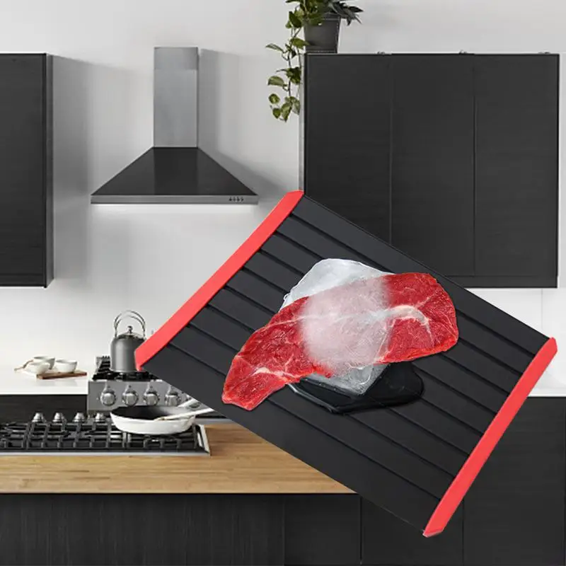 6mm Aluminum Alloy Fast Defrosting Tray Thaw Frozen Food Meat Fruit Quick Defrosting Plate Board Defrost Kitchen Gadget Tool 6mm Aluminum Alloy Fast Defrosting Tray Thaw Frozen Food Meat Fruit Quick Defrosting Plate Board Defrost Kitchen Gadget Tool