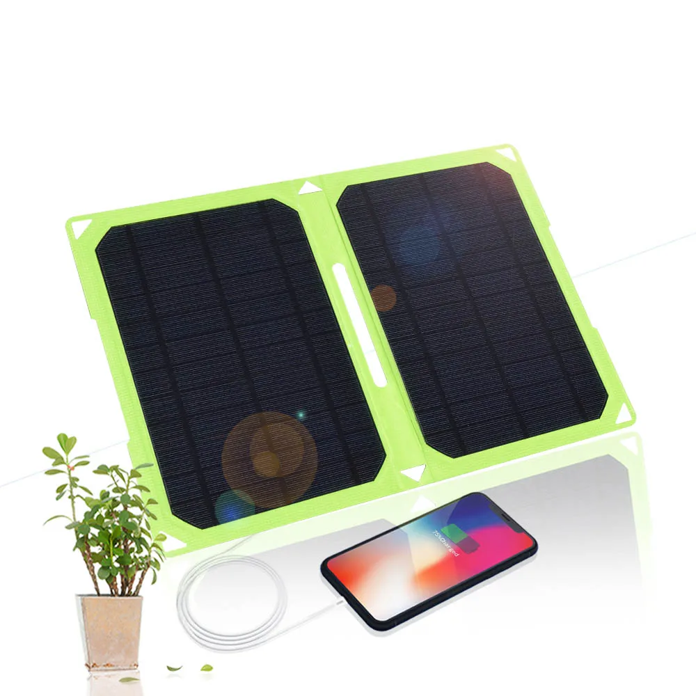 

XINPUGUANG 14W solar panel cells charger 5V 2.1A USB Output Folding Foldable Waterproof Power Bank for Phone Battery Charger