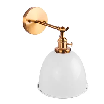 

AC85-240V Modern Vintage Bowl Wall Light Sconce Bell Shape Loft Wall Lamp Fixtures E27 Socket With Switch( bulb Not included)