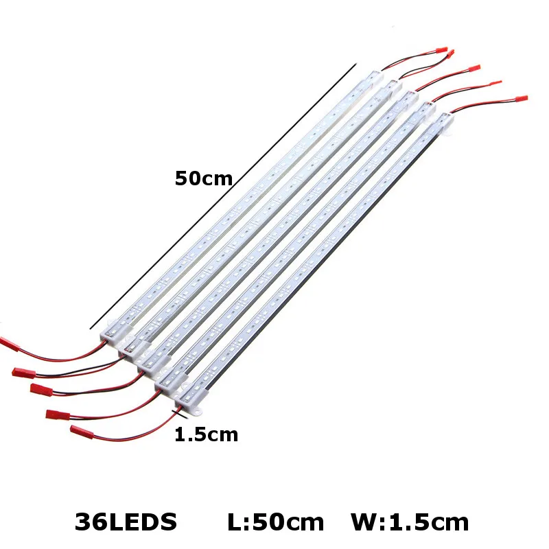 10PCS 50CM SMD5730 Red:Blue 5:1 LED Plant Grow Rigid Strip High brightness Hydroponic Bar Light Kit DC12V IP20/IP65