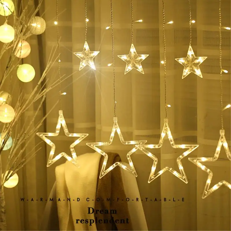 

Led Star Lights Dormitory Decorative Lights Starry Bedroom Curtain Lamp Light String Battery Usb Dual-use Remote Control