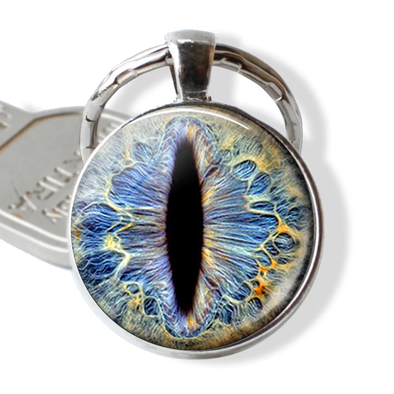 Frost Dragon Eye полимерный брелок, Dragon Jewelry, Dragon Keyring, шарм, кабошон, стекло, подарок, дракон, брелок, кольцо