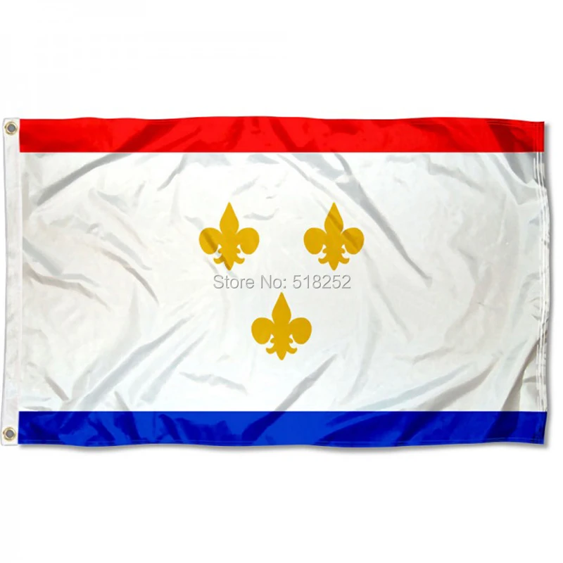 City of New Orleans Flag 90X150cm banner 3x5FT 100D Polyester Sports