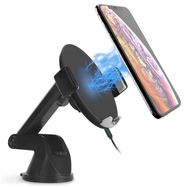 Car Wireless Charger, 10W Fast Charging Car Phone Holder For Iphone XS / S / Samsung S9 / S8 And Other Devices That Can Suppor