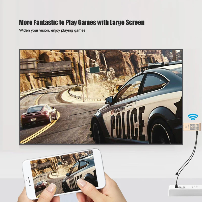 Беспроводной адаптер HDMI для iPhone iOS Android Windows TV Miracast HDMI|Кабели HDMI| |