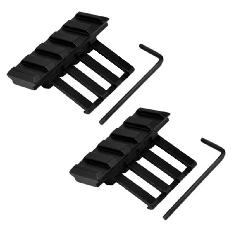 

1 Pair Aluminum Alloy Low Profile 45 Degree Offset Angle Mount Tool Picatinny Weaver Low Profile Adapter Rail Reflex Sight