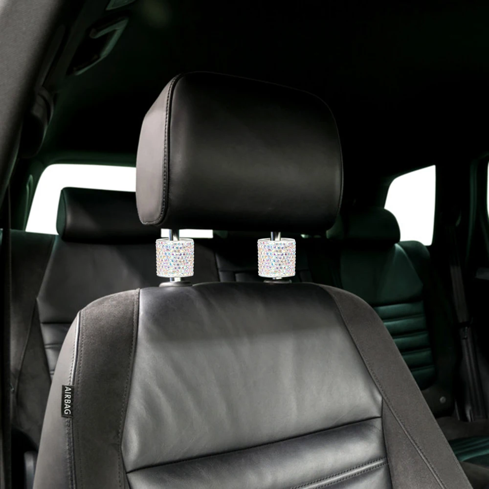 YOSOLO 1 Piece Seat Rod Diamond Ring Car-styling Car Ornament Bling Icy Crystal Car Seat Headrest Collar Decor Interior Moulding YOSOLO 1 Piece Seat Rod Diamond Ring Car-styling Car Ornament Bling Icy Crystal Car Seat Headrest Collar Decor Interior Moulding