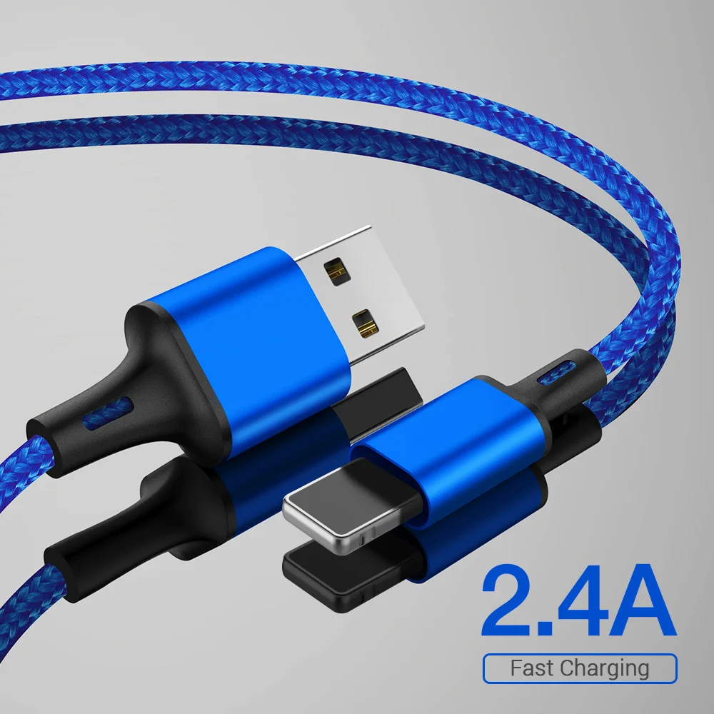 

KISSCASE USB Cable For Apple 2.4A Fast Charging Data Phone Cable For iPhone X XS MAX XR 7 8 6 6s Plus Charger Cord Line Wire