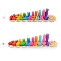Детские Деревянные Монтессори материалы Учимся считать цифры соответствующие Цифровой Форма матч раннее образование обучение