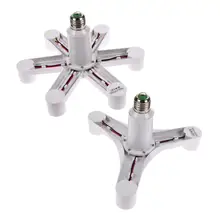 1 до 7 E27 лампа держатель цоколь светодиодный светильник патрон для лампочки Разъем Splitter держатель Медь переходник для разъемов конвертер дропшиппинг