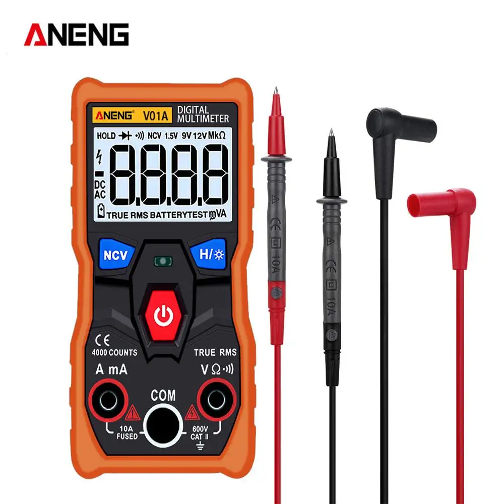 

ANENG V01A Digital True RMS Multimeter Tester Autoranging Automotriz Multimeter Voltage Current Resistance Meter NCV Data Hold
