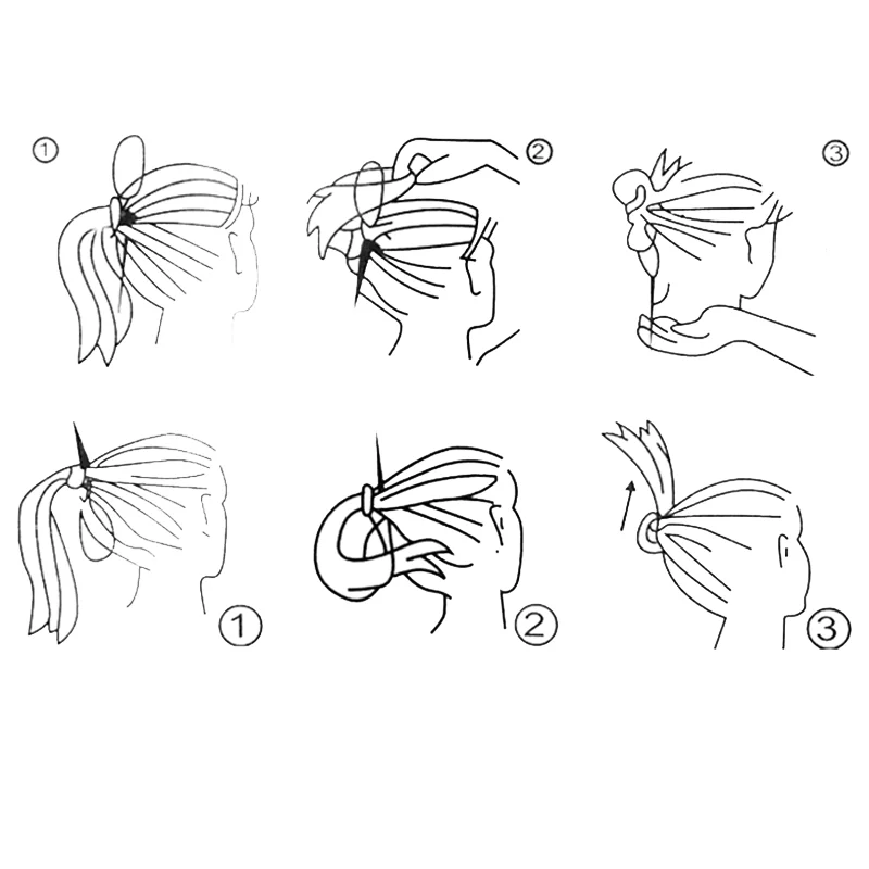 Mayitr 2pcs Plastic Hair Loop Styling Tool Magic Hair Braid DIY Ponytail Hair Bun Maker Clip For Girls Hairstyles