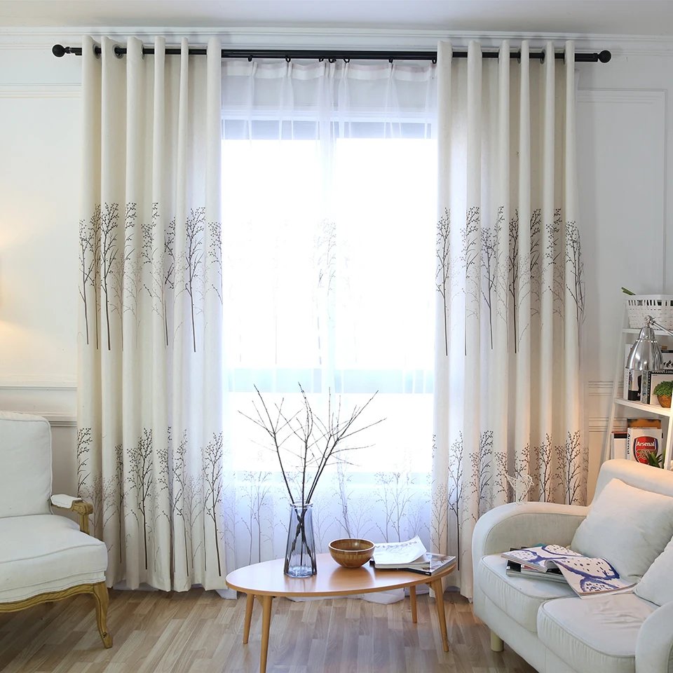 

Tree Pattern Window Blackout Curtain For Living Room Decorative Modern Fabric Curtain For Bedroom Kitchen Outdoor Cortina Drapes