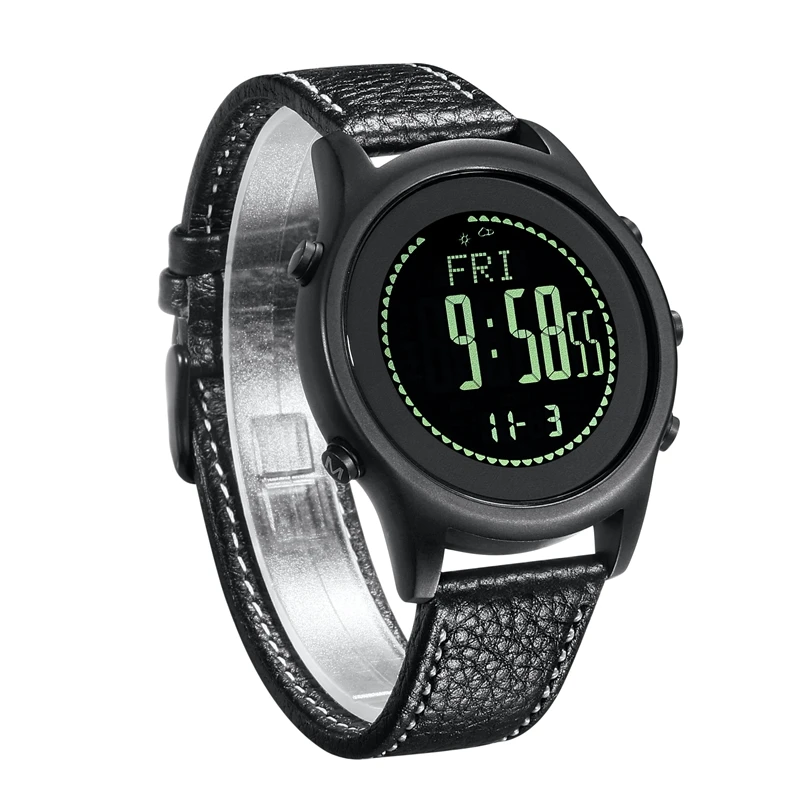 

SPOVAN Beyond-6 Carbon Fiber Sport Watches Ultra Thin leather Watchband Black