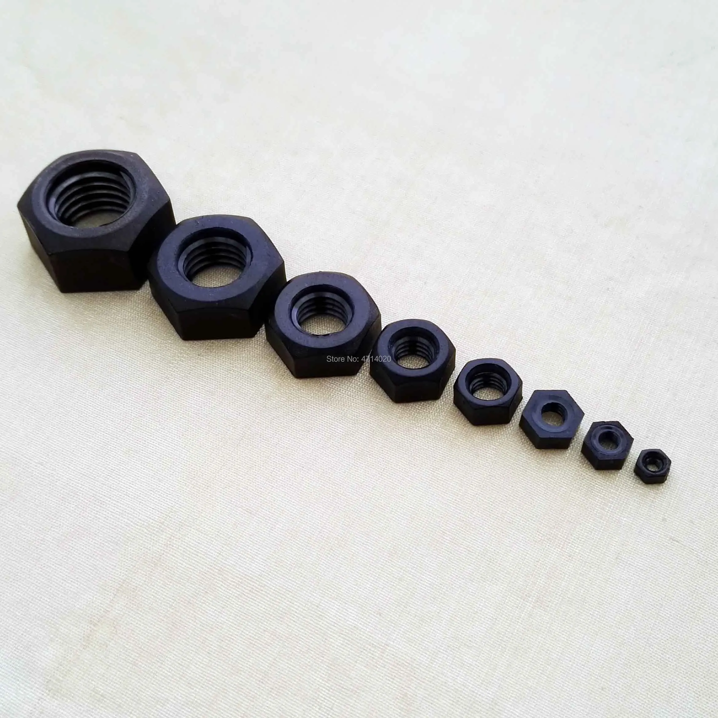 M2 M2.5 M3 M4 M5 M6 M8 M10 M12 Black White Nylon Plastic Insulation Metric Threaded Hex Hexagon Nut Bolt Screw 25x hexagon nuts