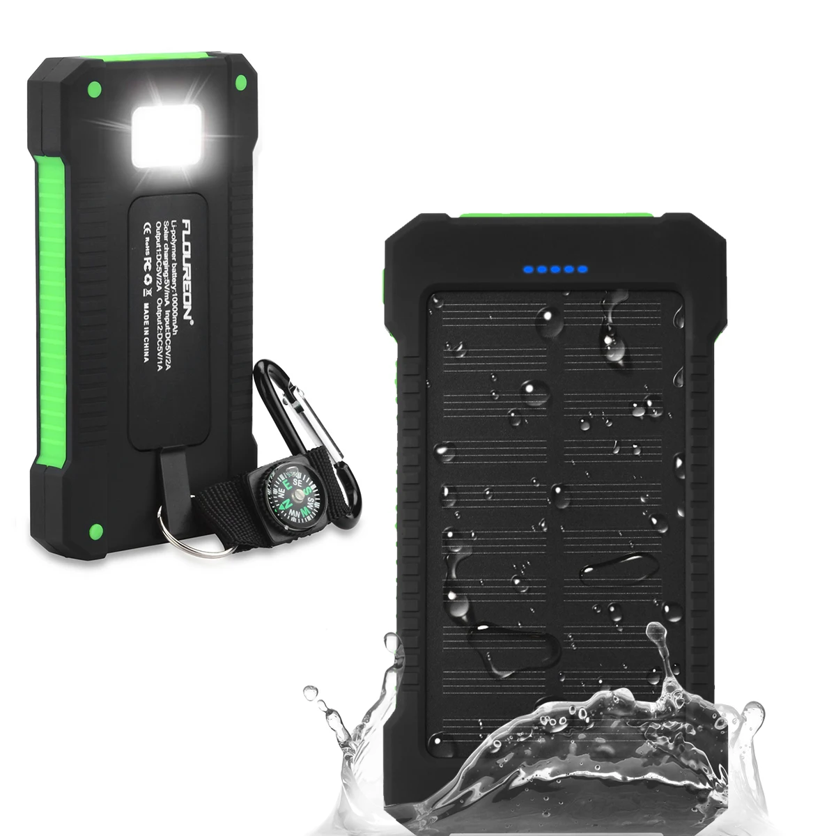 Floureon телефон power Bank 10000 мАч Мобильный внешний аккумулятор DC 5 В/3.1A двойной USB
