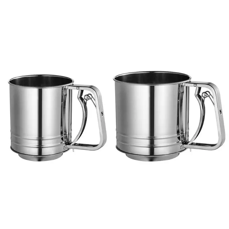 

Stainless Steel Flour Shaker Bake Tool Handheld Mesh Sieve Cup Icing Sugar Baking Pastry Tools for Kitchen Bakeware Tool