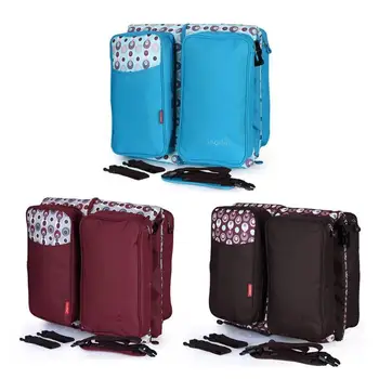 

Waterproof Portable Travel Bed Baby Cribs Diapers Bag Foldable Mummy Shoulder Bag with Mosquito Net Handy Portable Bed for Babys