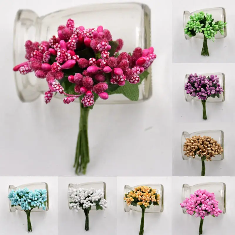 

12Heads Touch Latex Starspike Flower Bridal Wedding Bouquet Home Office Decor