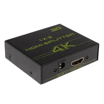 

1x2 4K HDMI 1.4 Splitter 1 In 2 Out HDCP 3D 2 Port HDMI Hub AC Power Adapter