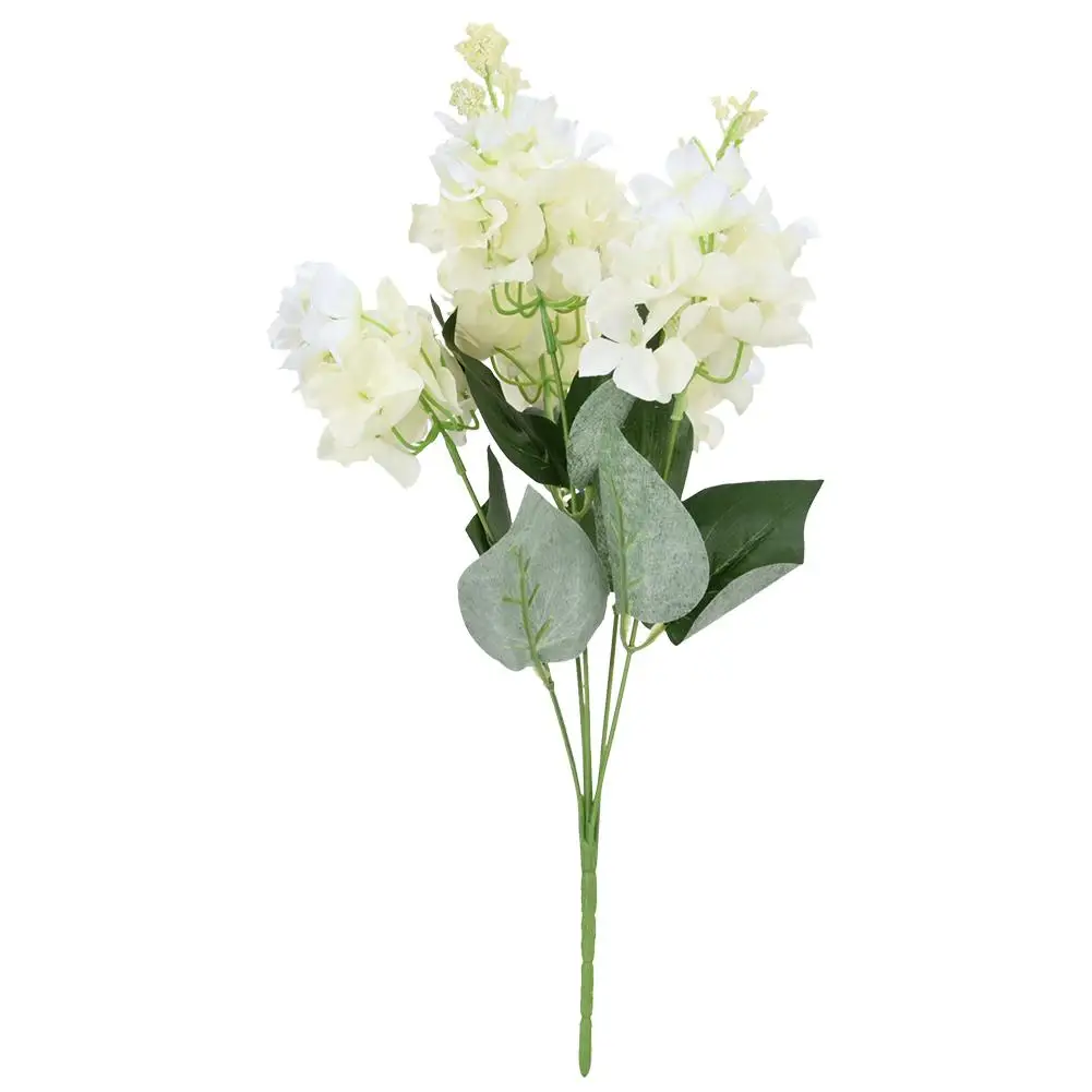 

5 Heads Decorative Artificial Flower Fake Plastic Hydrangea Bouquet Garden Wedding Home Decor Decorations