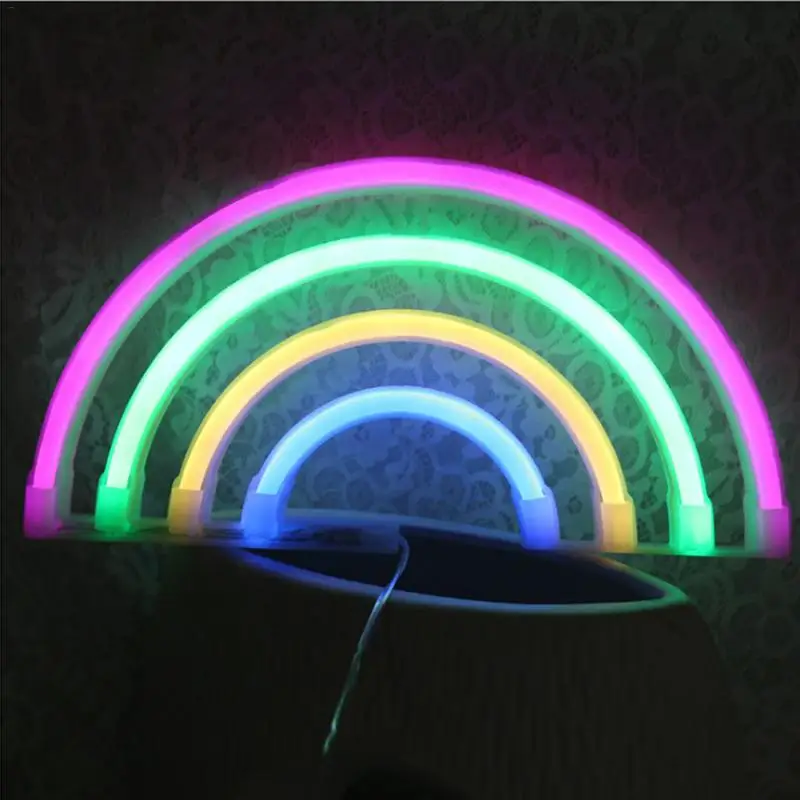 Cute Rainbow Neon Sign LED Light/Lamp for Dorm Decor Lamps Wall Girls Bedroom Christmas | Освещение