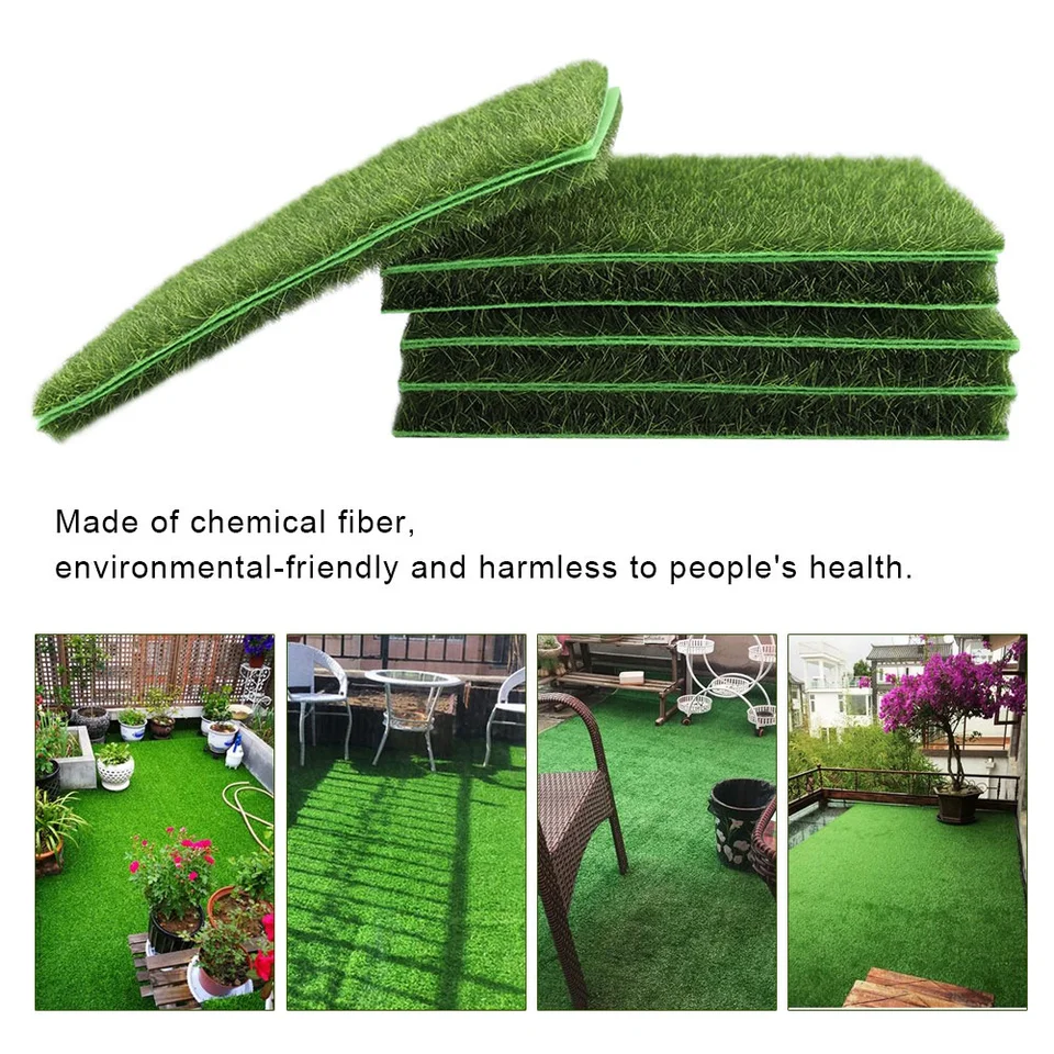 10pcs 15x15cm Artificial Lawn Fake Grass Mat Green Turf Carpets Garden Ornament Diy Craft Artificial Lawn Grass For Wedding Artificial Lawn Aliexpress