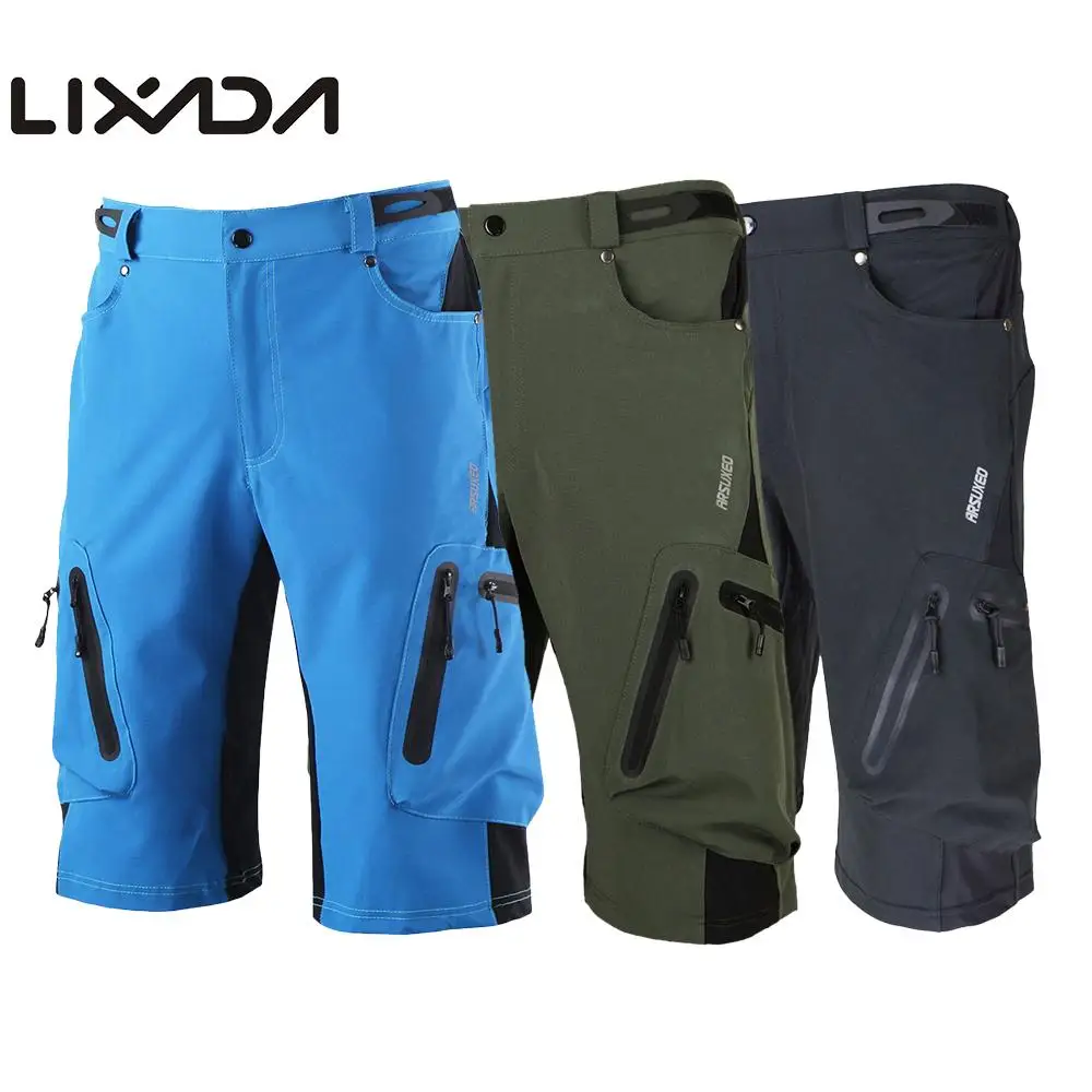 

Arsuxeo Summer Men's Cycling Baggy Shorts Bicycle Bike MTB Pants Shorts Breathable Loose Fit Outdoor Cycling Running Trousers