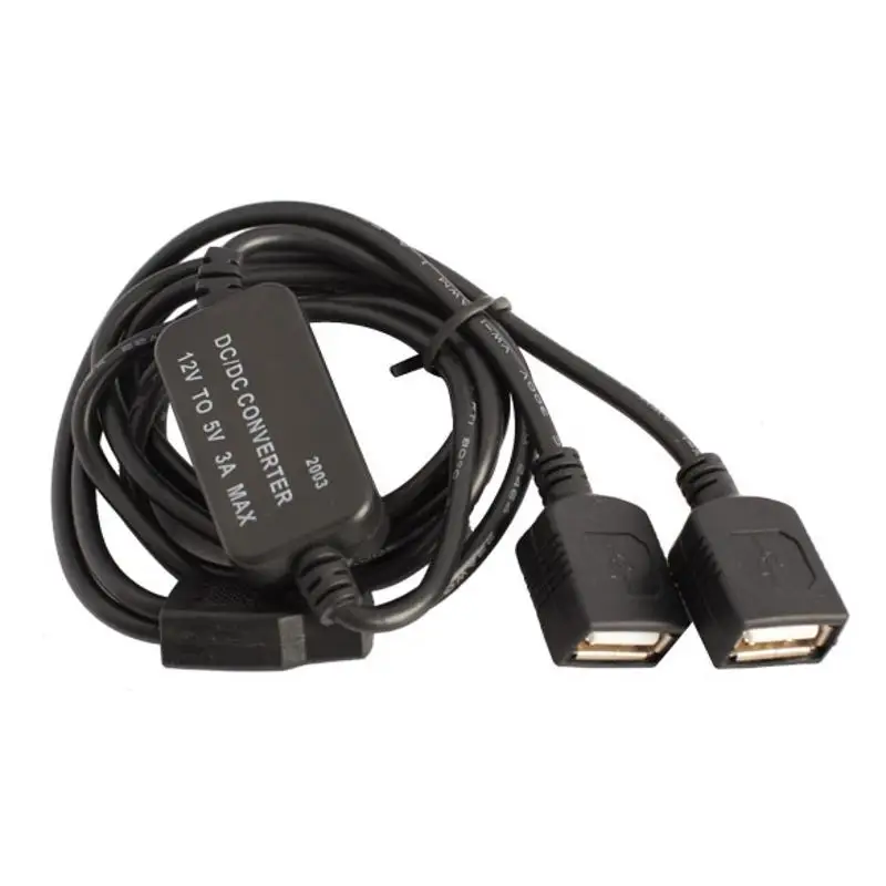 15 Вт Dual USB адаптер напряжения преобразователь 12 В до 5 пост 3A MAX двойной DC-DC