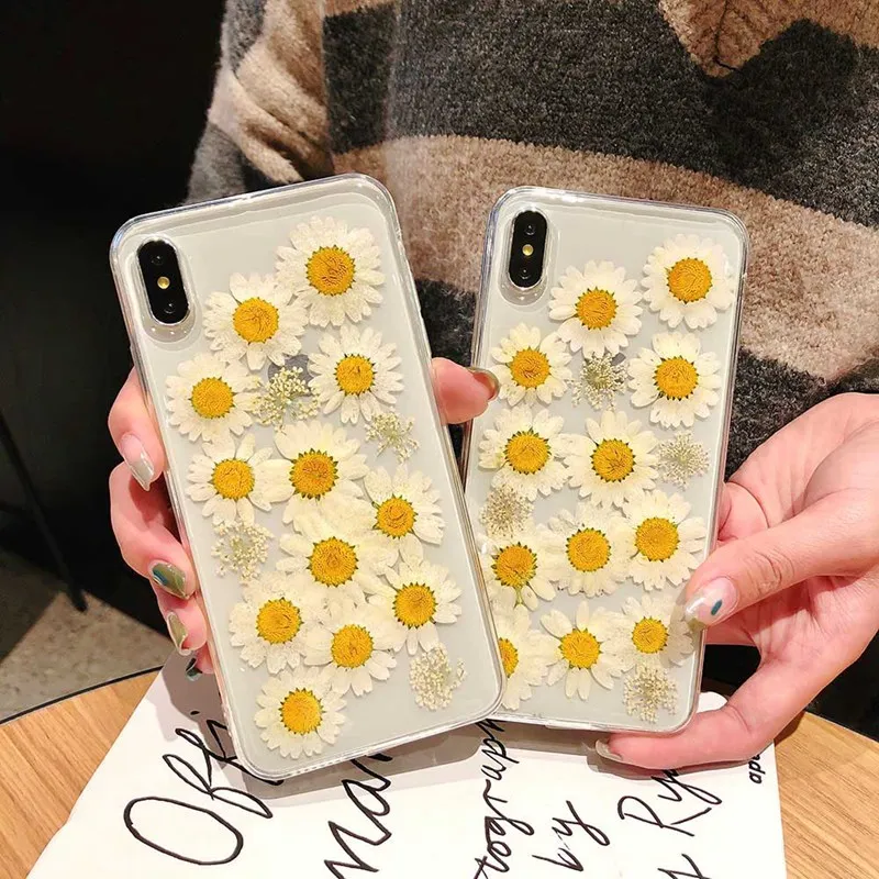 Мягкий ТПУ чехол KISSCASE Daisy Flower для iPhone X XR 7 8 XS MAX прозрачные цветочные чехлы 6 6S Plus на