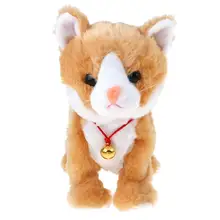 Электронный плюш кошка, мяу кукла моделирование игрушечный домик украшения развивающие игрушки подарок на день рождения для Для детей ясельного возраста