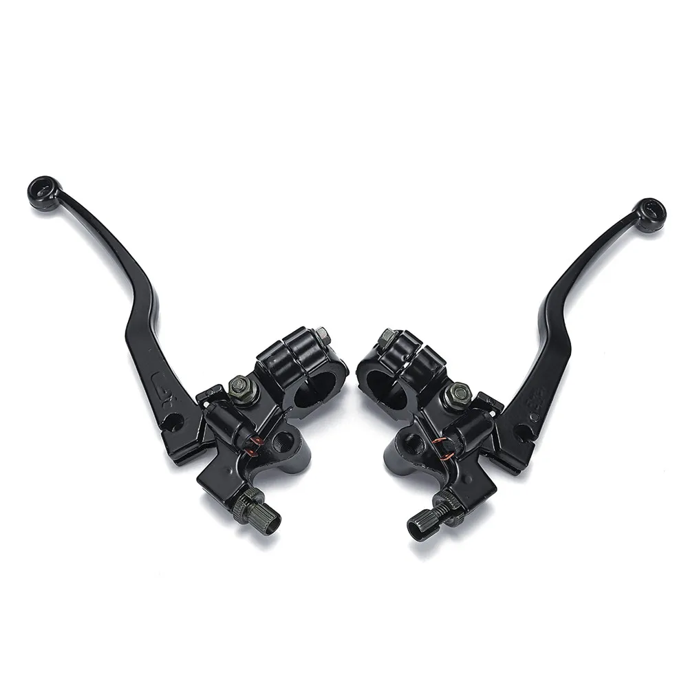 Par de palancas de embrague de freno de motocicleta negro para Honda CG 125 de aleación de aluminio Freno de motocicleta y Cable de palanca de embrague freno delantero