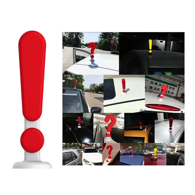 

1PC Car-styling 3D Car Sticker Roof Ornament Anti-collision Protector Exclamation Mark Car Sticker Badge Emblem Decal