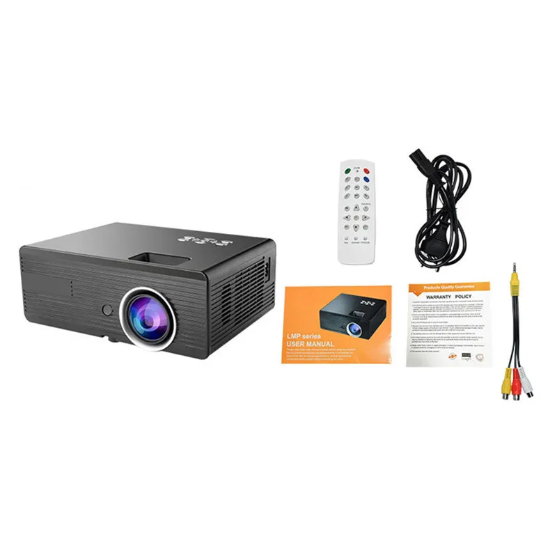 LEROY LED Mini Portable 2300 Lumens Full HD Projector 800 * 480 Native Resolution WIFI SDcard Projector for Home Theater