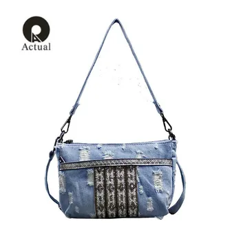 

qian yi yuan 2019 s fashion New Designer Women's Letter Bag Leisure Travel Tote Jean Bag Fashion Deluxe Diamond Bag Packet