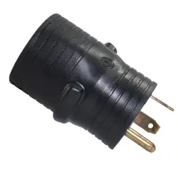 1x Давление-доказательство RV Plug Тяжелая круглый RV адаптер 30 Ампер Мужской до 50 амперный Разъем Черный ABS Пластик + металл