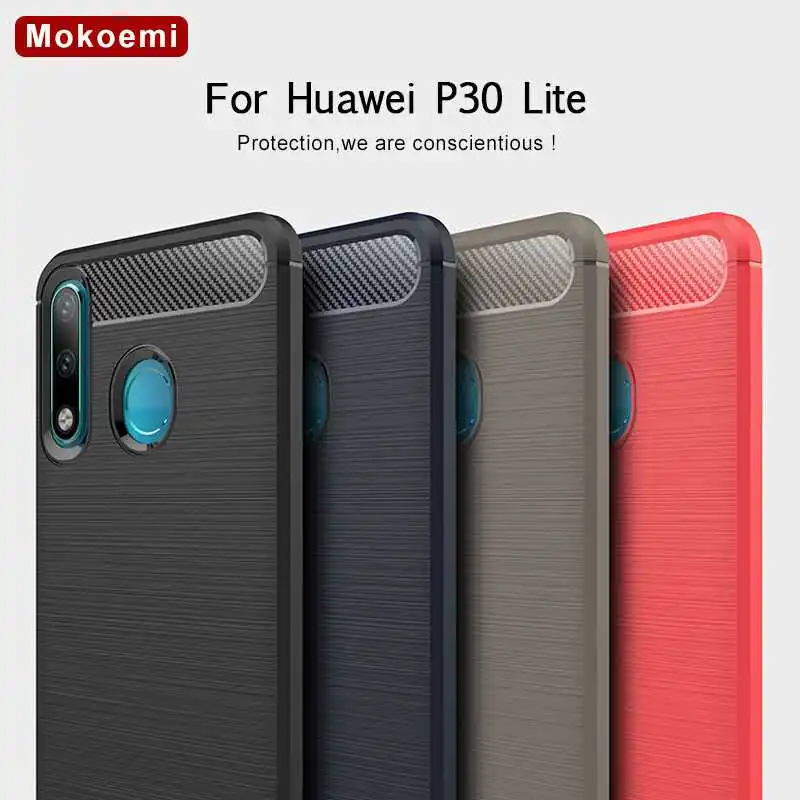 

Mokoemi Fashion Shock Proof Soft Silicone 6.2"For Huawei P30 Lite Case For Huawei P30 Lite cell Phone Case Cover