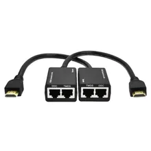 Hdmi sobre rj45 cat5e cat6 utp lan ethernet extensor repetidor suporta 1080p resolução até pelo menos 100ft (30m) usando cat6 cab