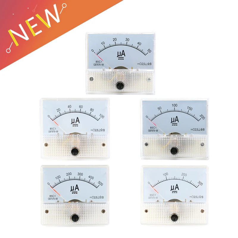 Dc 550ua 100ua 200ua 300ua 500ua Analog Ammeter Panel